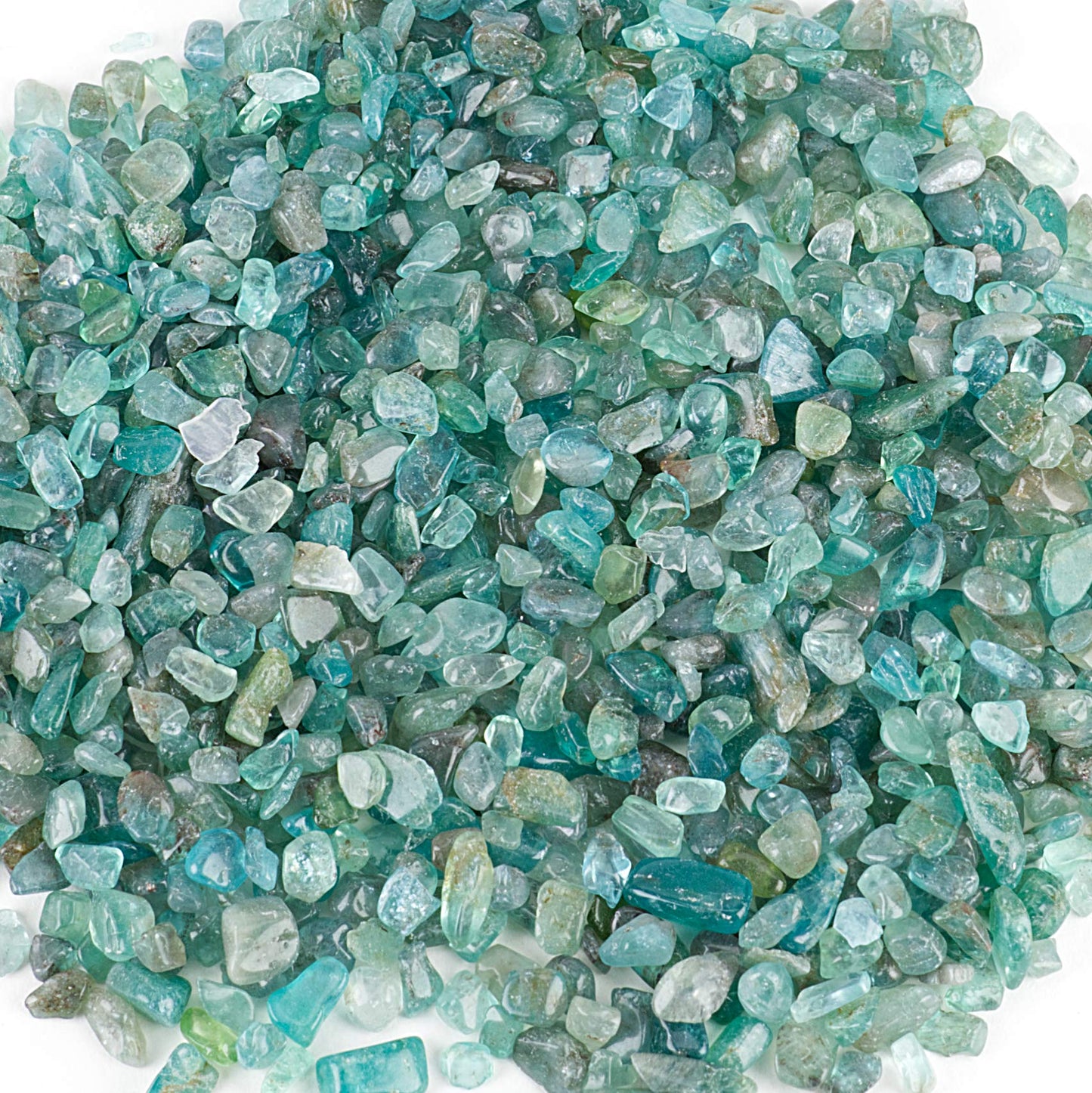 Cherry Tree Collection 1/2 Pound Polished Tumbled Gemstone Chips, Pebbles, Crystal Chips Bulk for Jewelry Making, Healing, Plants, Succulents, Aquariums, Decoration, Chakra (Apatite)