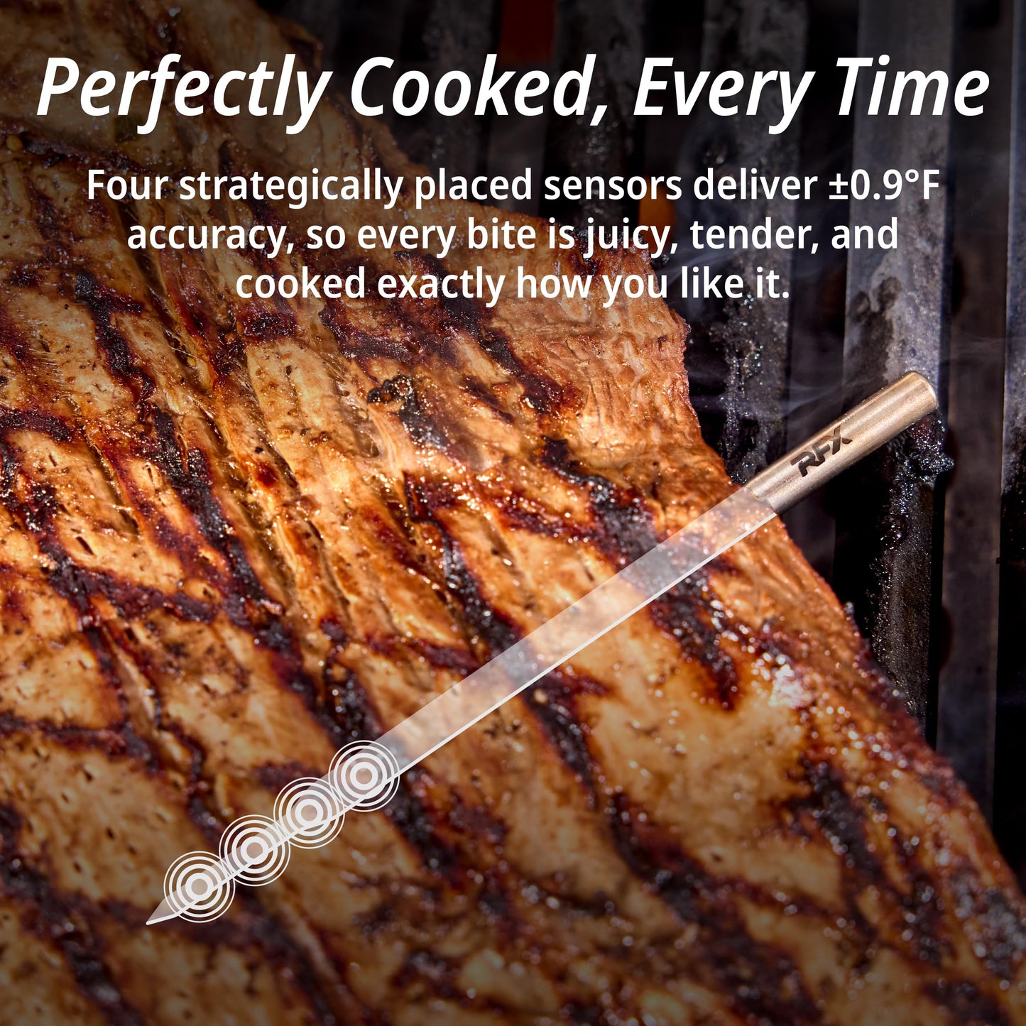 ThermoWorks RFX | Smart Wireless Meat Thermometer | Wi-Fi & Radio Frequency | Stronger Signal Than Bluetooth | Meat Probe for Use in Smoker, Grill, BBQ, Oven - 2-Probe Kit