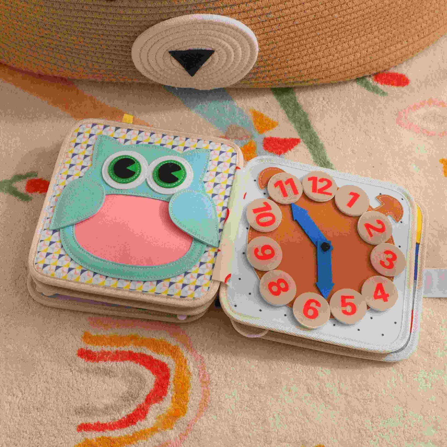 GOODMOM Busy Book for Toddlers Age 1-3 - Interactive Quiet Felt Activity Book with Hide-and-Seek Tiger, Travel Toys for Kids, Learning Toys, Fine Motor Skills,