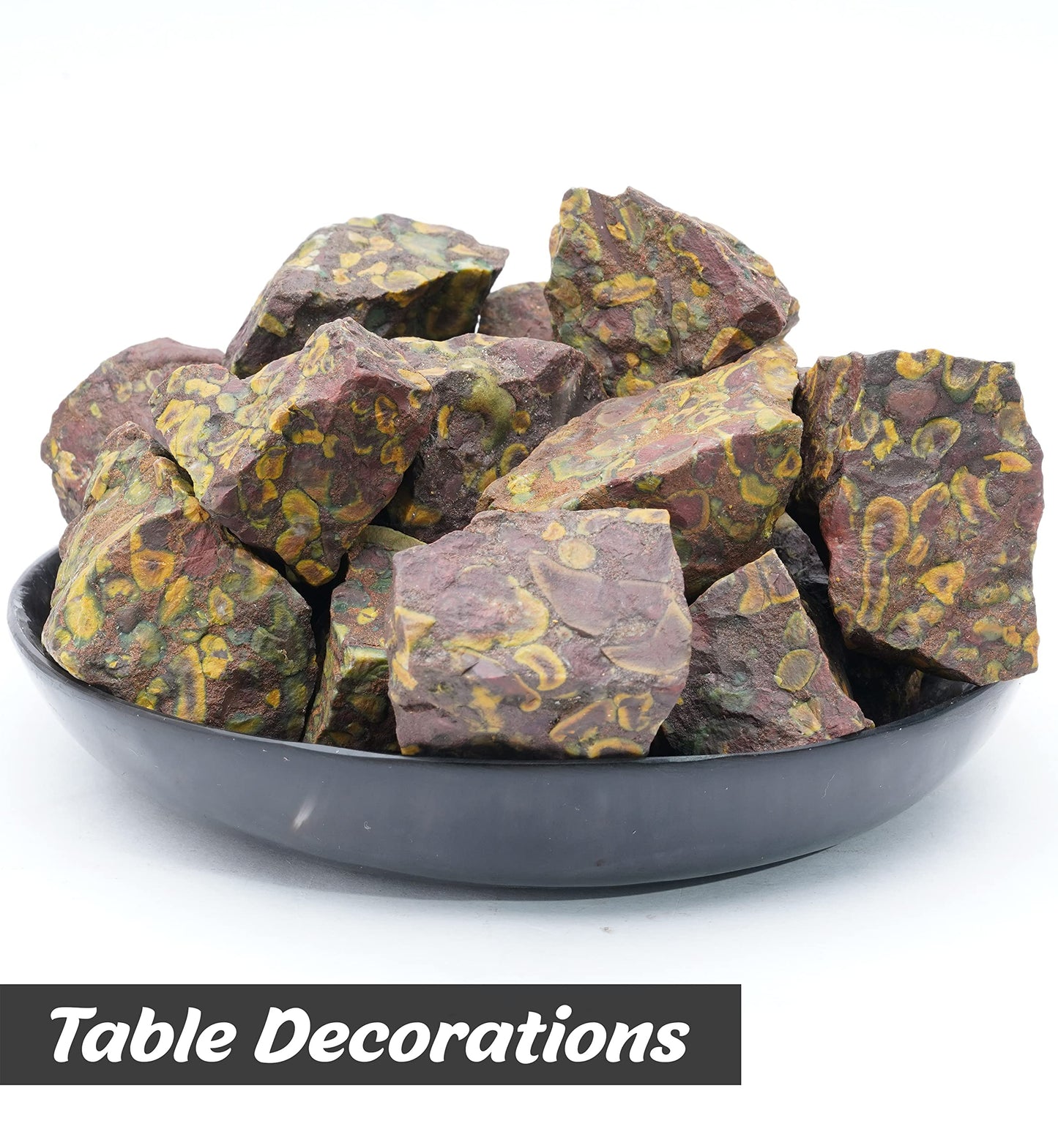 Crocon® 1LB Fruit Jasper Rough Bulk Rocks Natural Stone Raw Gemstone Crystals and Stones Tumbling Cabbing Polishing Spiritual Gifts Gem Mining Chakra Balancing Reiki Healing Home Office Décor