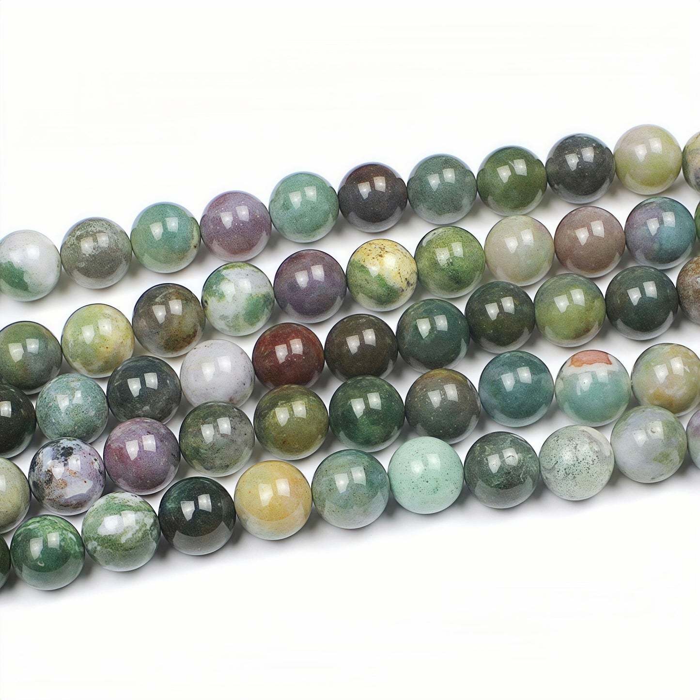 MJDCB AAA Natural Round India Agate Stone Beads Onyx Loose Beads for DIY Necklace Bracelat Jewelry Making Strand 15"(8mm)