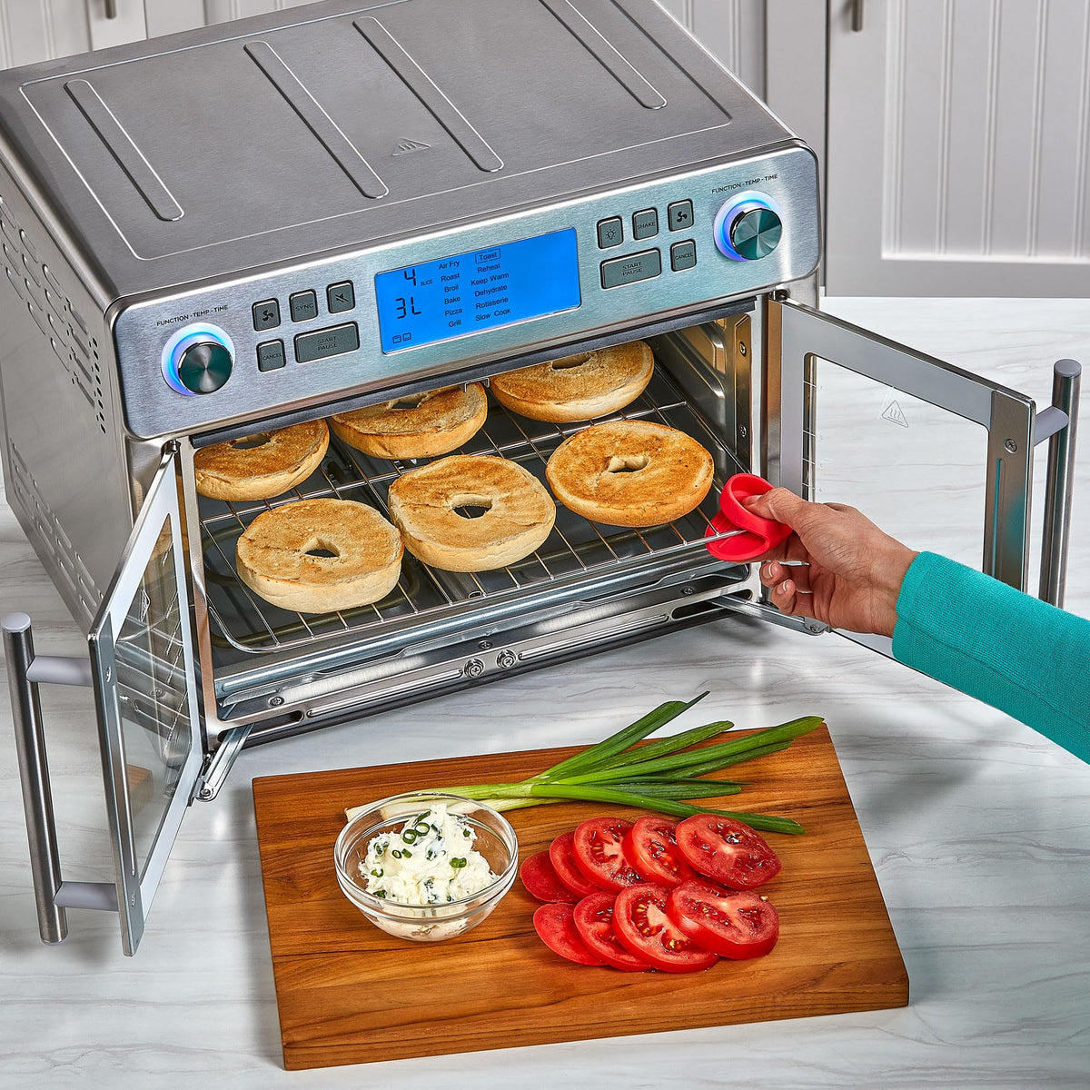 Emeril Lagasse Dual Zone 360 Air Fryer Oven Combo with French Door, 25 QT Extra Large, Cook Two Foods in Different Ways, Up to 60% Faster from Frozen to Finish