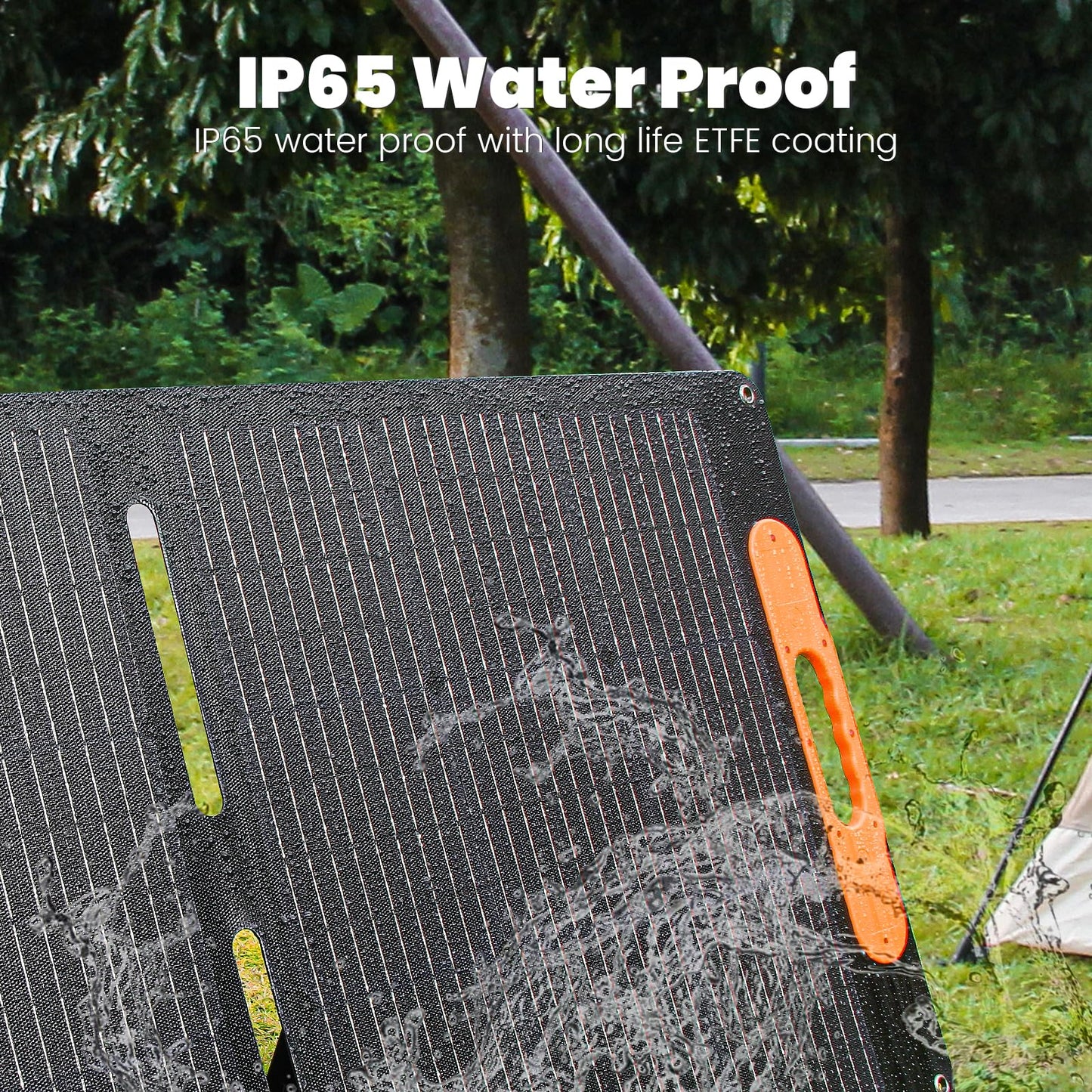 200W Portable Solar Panel, Foldable with MC4 connector, USB Output, Adjustable Kickstands, IP65 Waterproof Solar Charger for Power Station Phones RV Camping