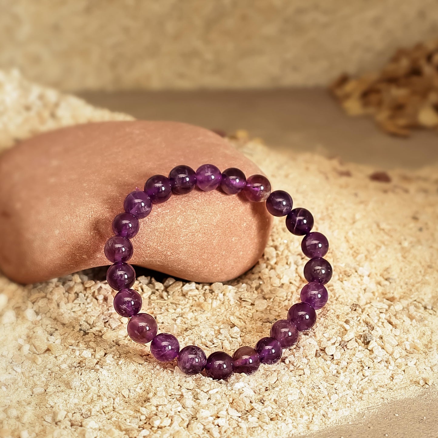Divine Hindu Amethyst Crystal Bracelet | Makar Rashi (Capricorn) Zodiac Stone | Certified Healing Gem | Reiki Energy | Chakra Alignment | Meditation & Protection for Men & Women.