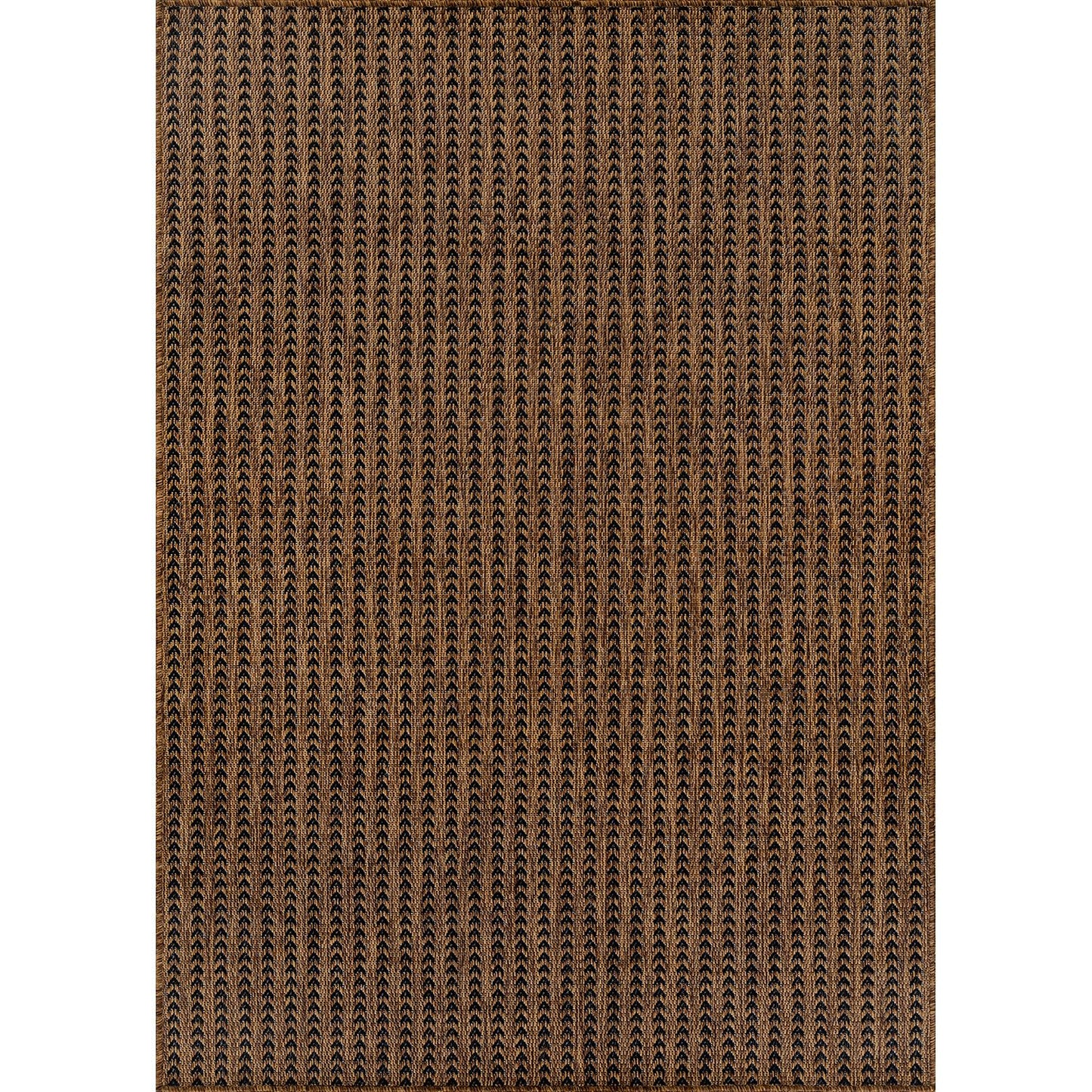 Washable Outdoor Rug 5x7 Modern Area Rugs Outdoor Carpets Striped Pattern Non Shedding Waterproof Easy Clean Patio Deck Porch Living Room Bedroom Garden RV (5 X 7 Gold)