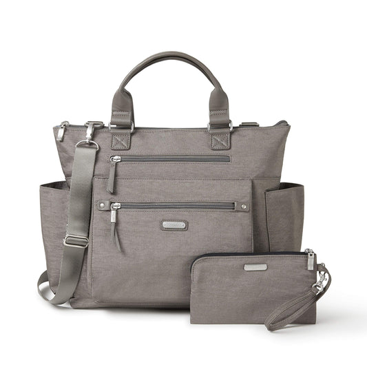 Baggallini 3-in-1 Convertible Backpack Tote Handbag - 15x12" Lightweight Travel Bag w/ RFID Phone Wristlet