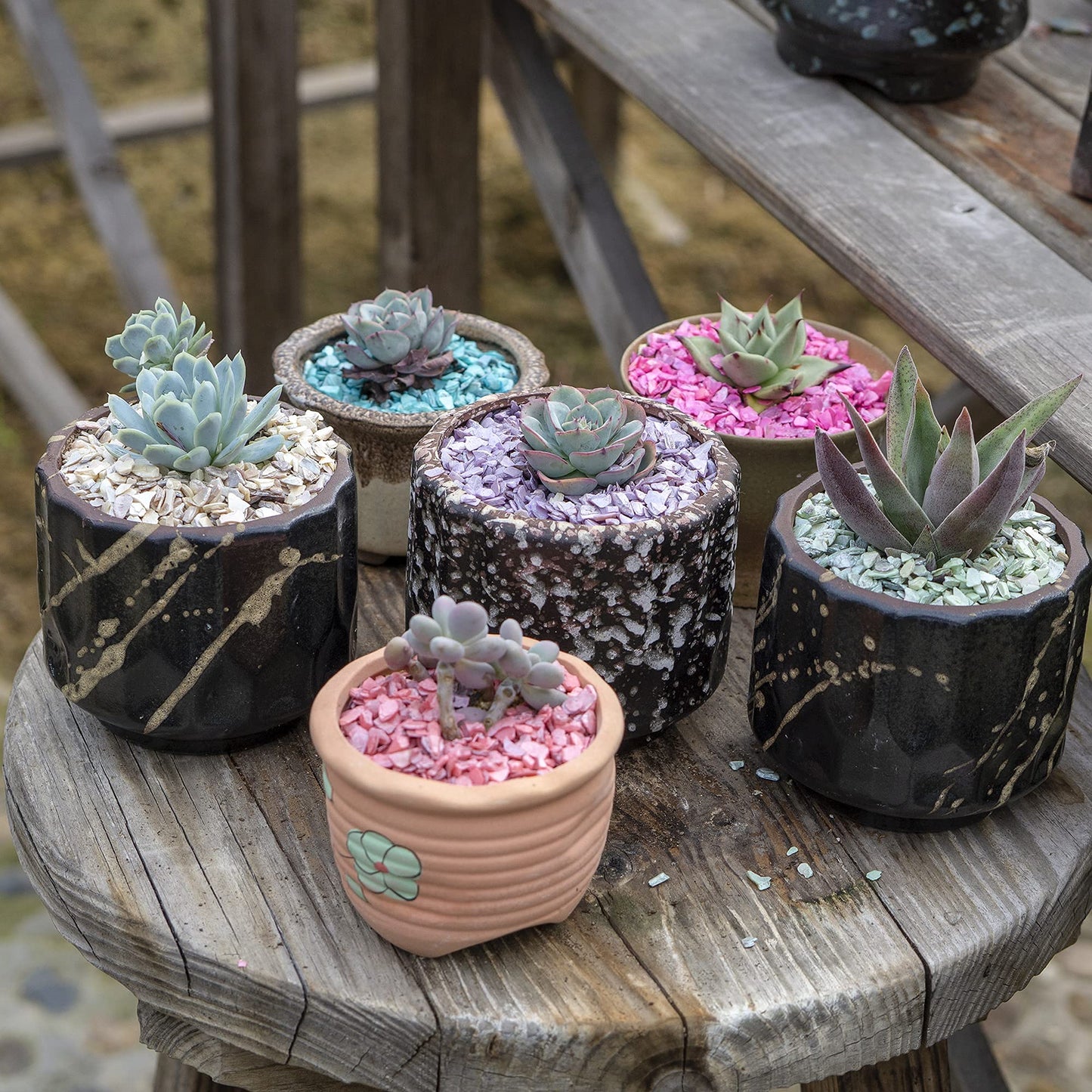 HappyFiller 23 OZ Crushed Shell Chips Broken Pieces,Resin Art Crafts Beach Theme Vase Bowl Filler,Succulent Plants Soil Cover,Candle Holder,Aquarium Pebble,Tabletop Fountain,Wedding Centerpiece,Blue