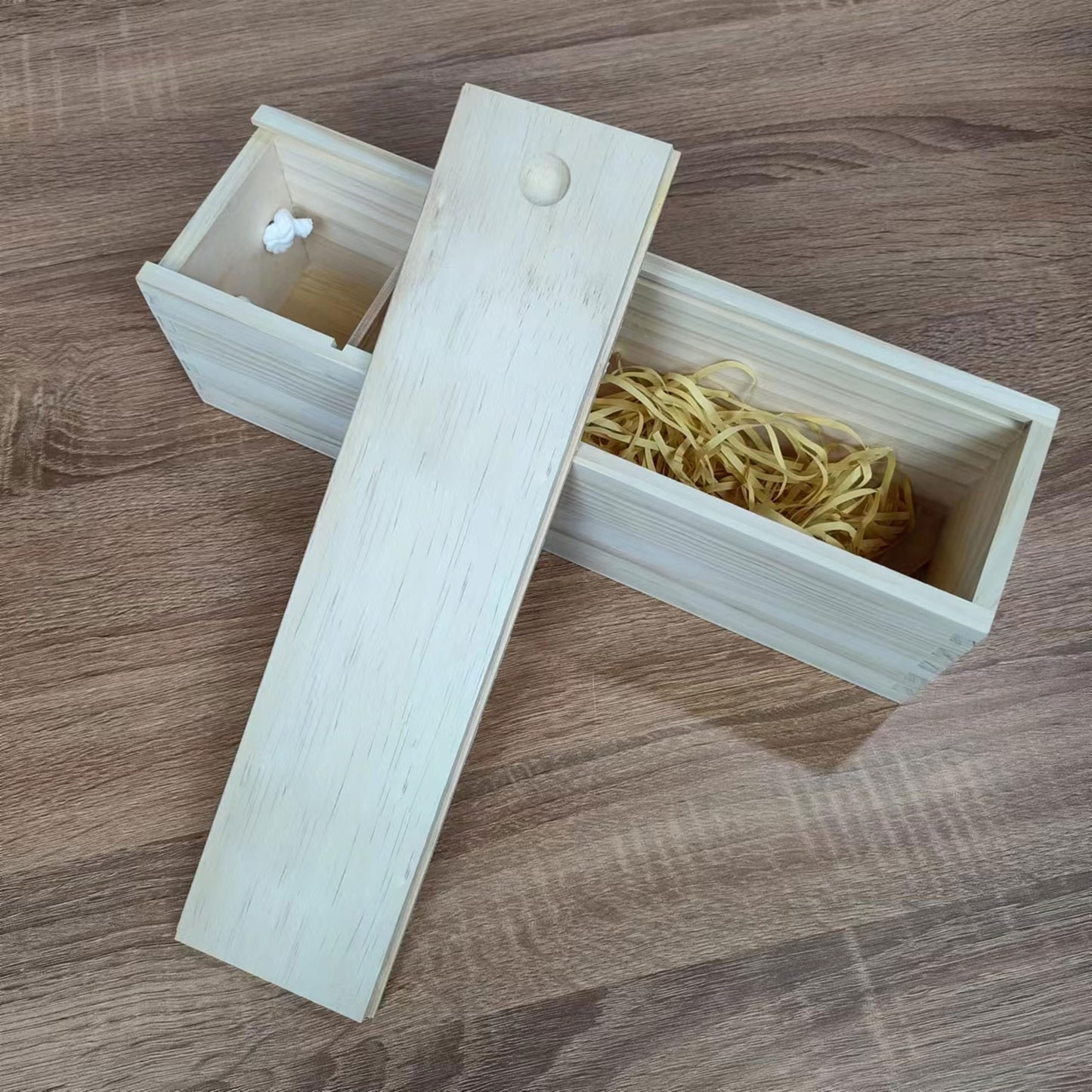 ARTAWEIN Premium DIY Wooden Wine Box - Ideal for 750ml Storage & Shipping with Single Bottle Holder and Rope Carry Handle for Birthday Party, Housewarming, Wedding, Anniversary (3 pack)