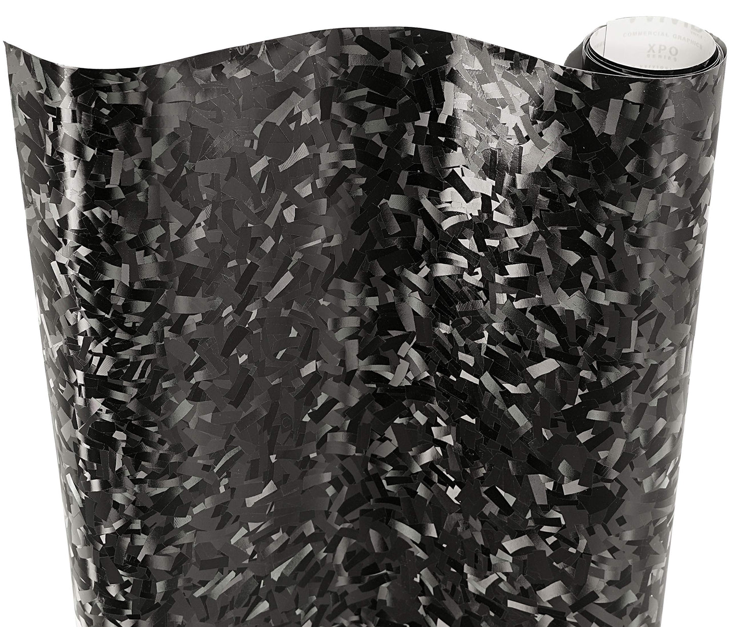VViViD+ Forged Composite Carbon Patternless Car Vinyl Wrap Roll (25ft x 5ft, Black)