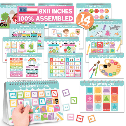 My First Busy Book For Toddlers 3-5 - My Preschool Busy Book For 5-7 Year Old, Toddler Activity Books, Homeschool Preschool Learning Activities, Coloful Kindergarten Learning Activities