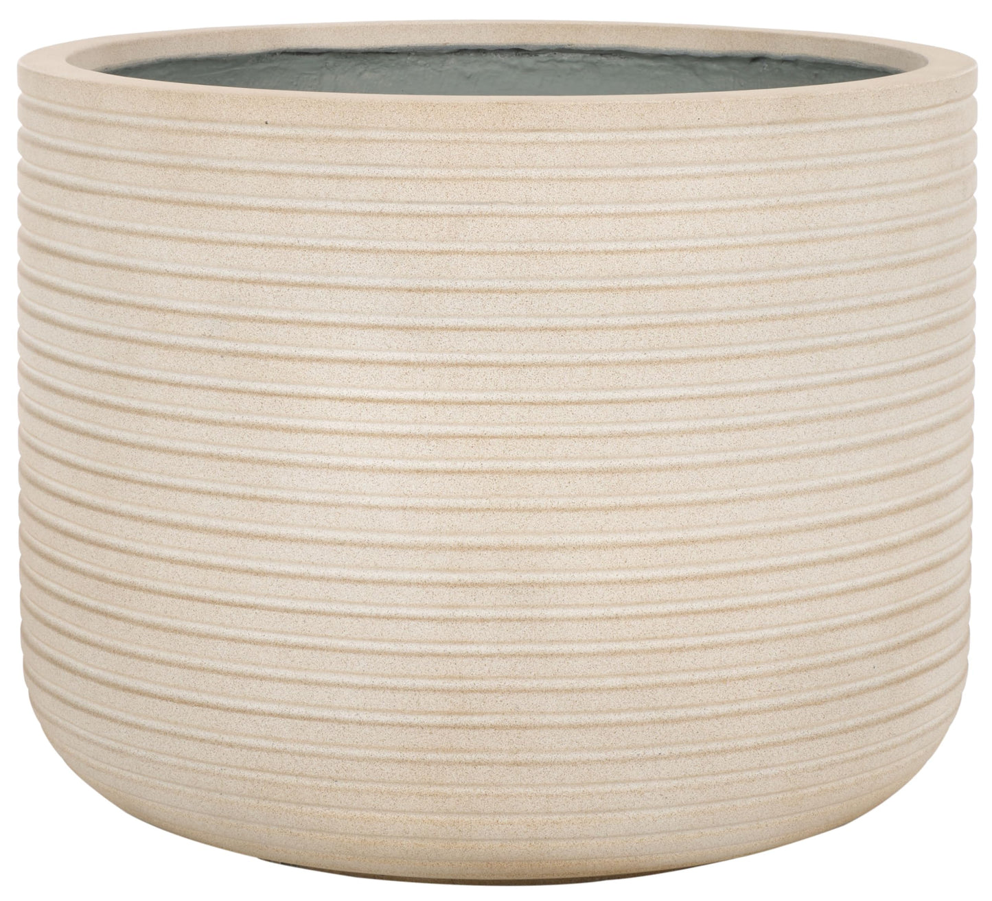 SAFAVIEH Outdoor - Nardo BeigeCement Ficonstone Planter Pot with Drainage Hole, Frost Resistant Garden Planter for Patio, Deck, Backyard, 22.83" W x 22.83" D x 18.11" H (PAT1531B)