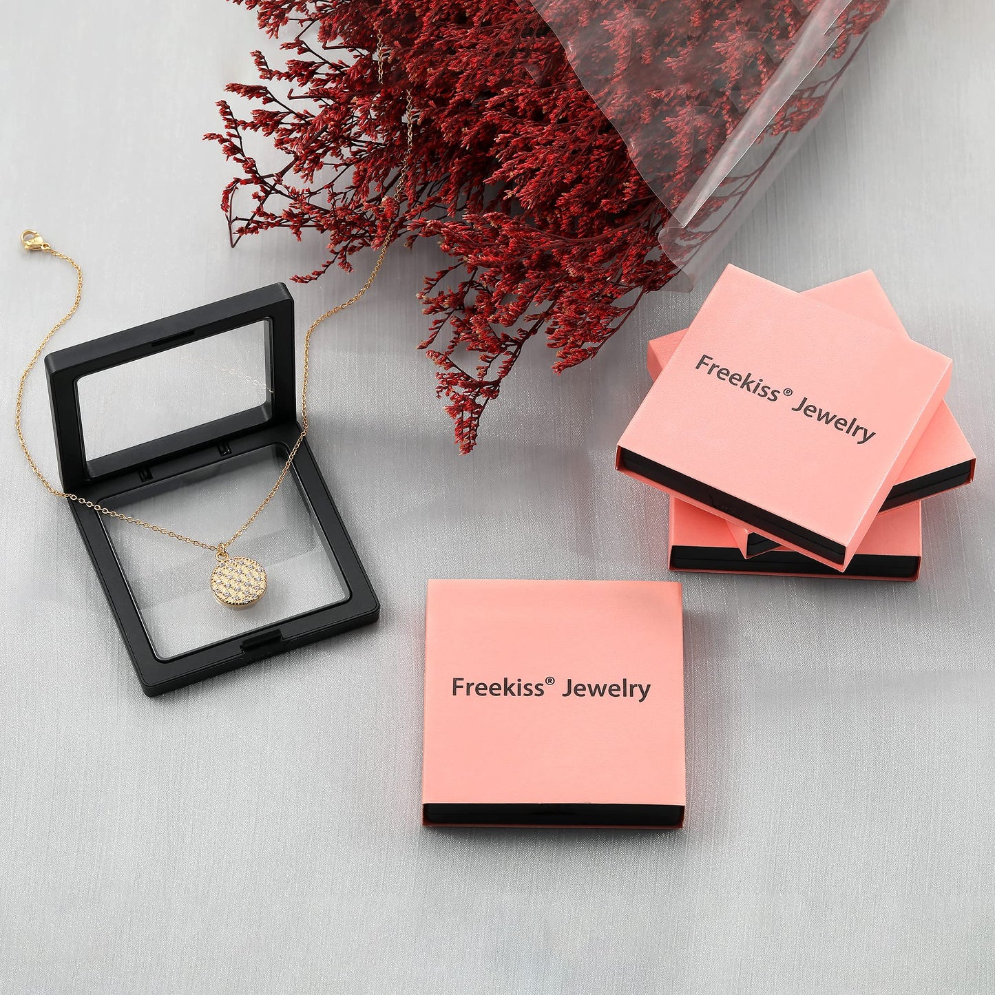 Freekiss Gold Layered Necklaces for Women,Gold Paperclip Link Thin 14k Gold Box Chain Necklace,Layering Necklaces Gold Jewelry Gift for Women