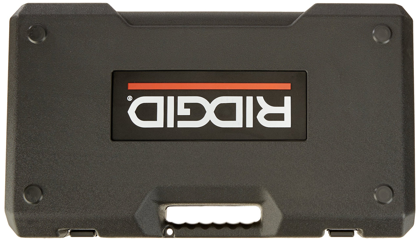 RIDGID 36480 12-R Exposed Ratchet Threader Set, Ratcheting Pipe Threading Set of 1/2-Inch to 1-1/4-Inch NPT Pipe Threading Dies and Manual Ratcheting Pipe Threader with Carrying Case,Silver/Red,Small