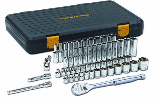 GEARWRENCH56 Pc. 3/8" Drive 6 Pt. 120XP Mechanics Tool Set, Standard & Deep, SAE/Metric - 80550P