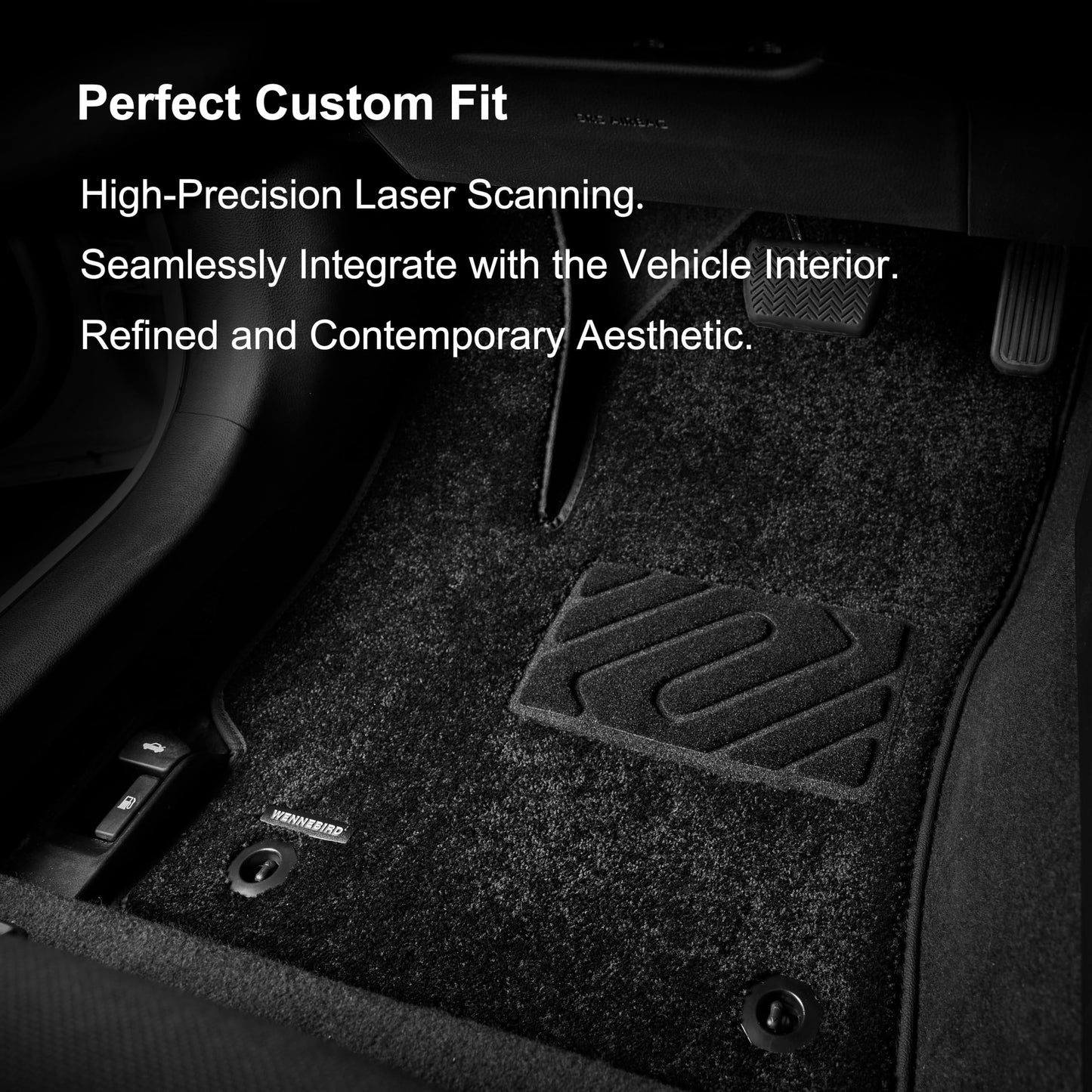 WENNEBIRD Superior Carpet Floor Mats for 2018-2024 Audi A5 Sportback 4-Door (F5), 0.5-Inch Ultra-Thick, Noise-Reducing, All-Weather Waterproof Anti-Slip – 3-Pc Set