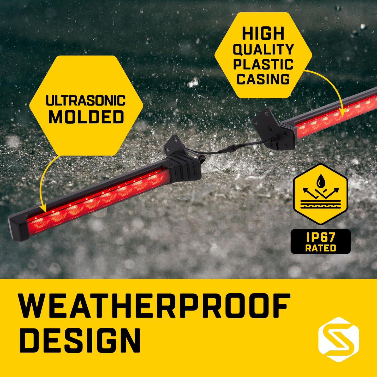 SARIS Modular Hitch System Bike Rack Accessory, MHS Light KIT Add-on Attachment | DOT Compliant Full Brake, Turn Signal, and Hazard Light functionality.