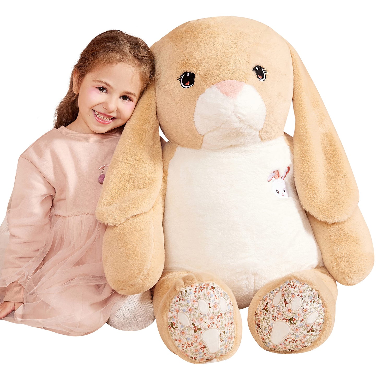 IKASA Giant Easter Rabbit Stuffed Animal Plush Toy, 30" Large Cute Jumbo Bunny Toys for Kids Girls Boys Girlfriend