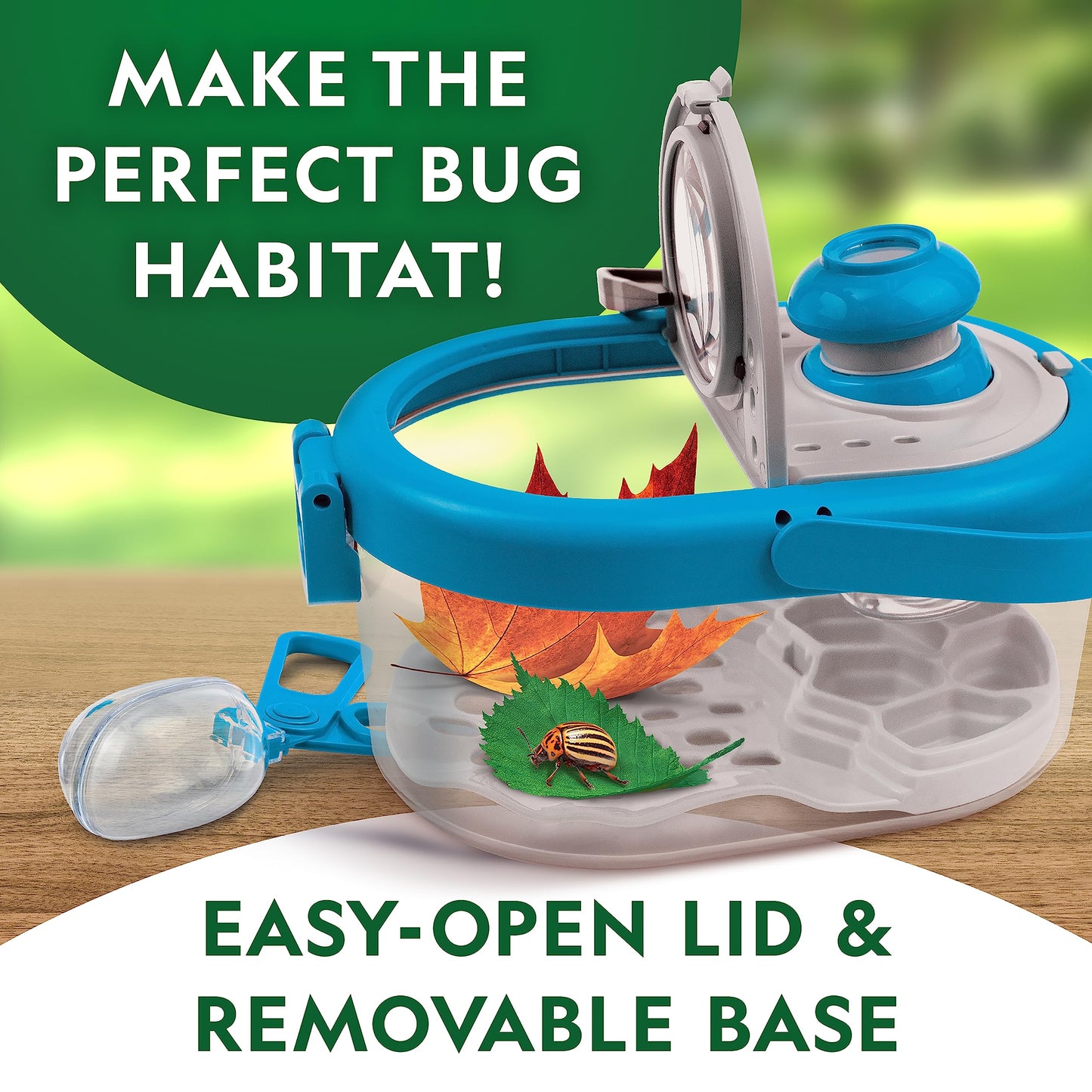 National Geographic Bug Catcher Kit for Kids - Kids Bug Habitat with Magnified Viewer, Bug Box, & Tweezers, Insect Habitat, Outdoor Toys, Bug Catching Kit, Bug Box, Easter Basket Gifts for Kids