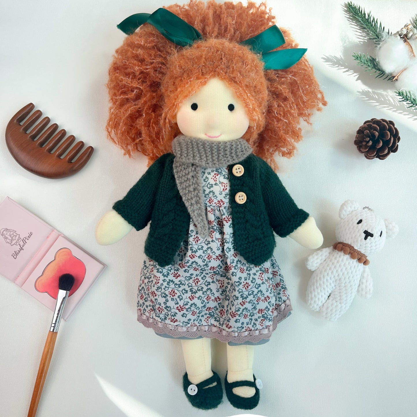 BlissfulPixie Handmade Doll Kit,Comes with 50g of Filling,A Must-Have for Handcraft Lovers,Can Freely Match and Make Your Favorite Doll,Cultivate Hands-on Skills.