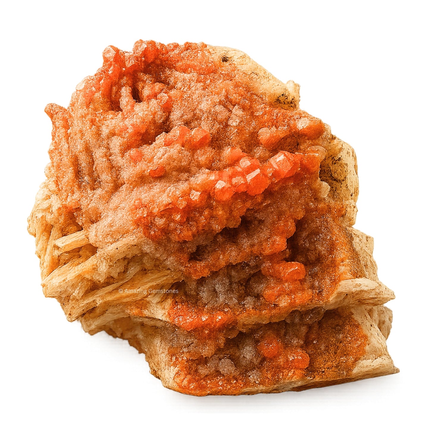 Amazing Gemstone Vanadinite Crystals and Healing Stones Mineral Specimen - Semi Precious Gem Stones - Healing Crystals Geode Clusters for Meditation, Chakra Balance, and Energy (S)