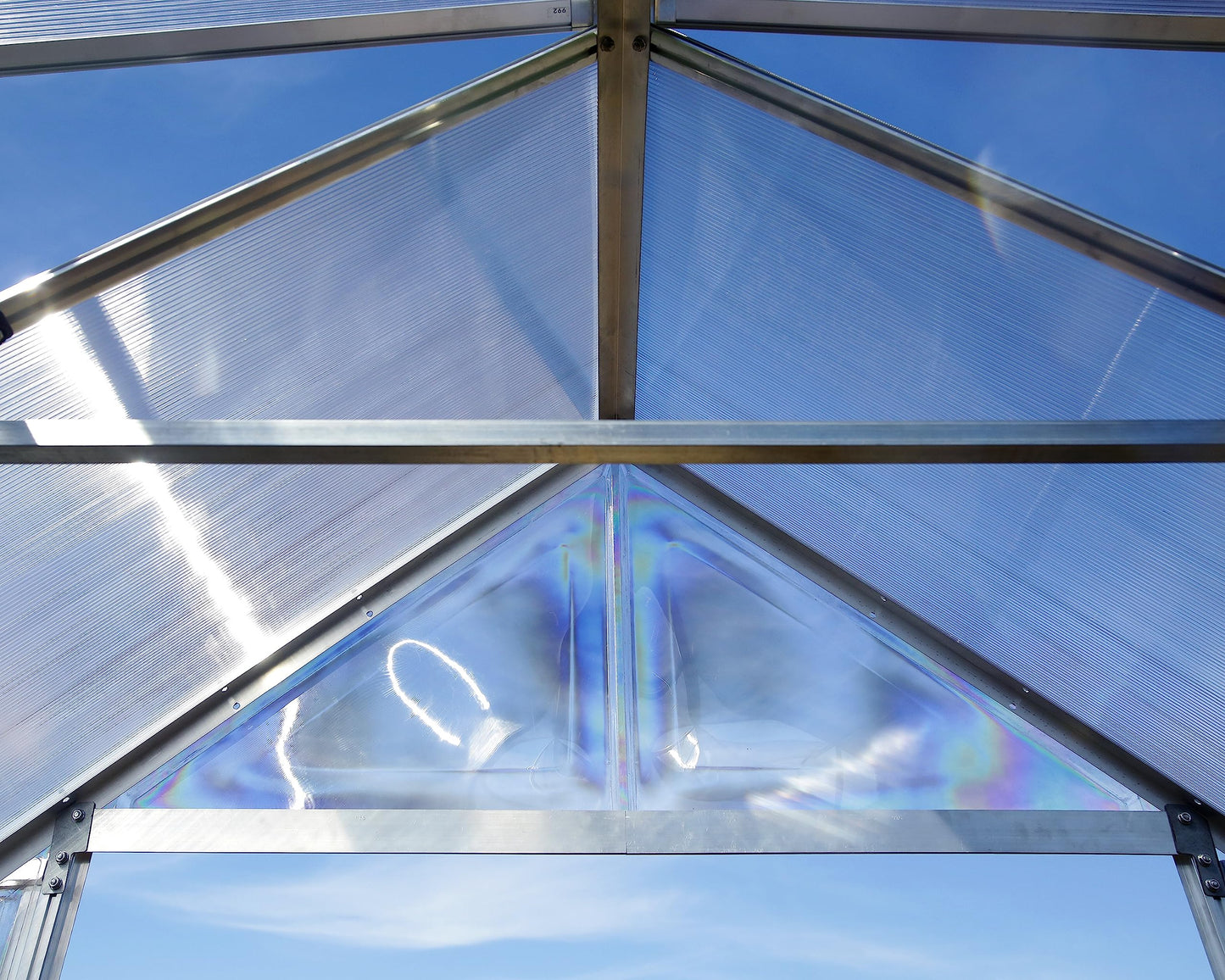Palram Canopia Balance Greenhouse Kit, 10'x24', UV Protected, Wind & Weather Resistant, Clear Polycarbonate Panels, Maintenance Free Outdoor Garden Stuff, Walk-in Silver Structure, 5 Year Warranty