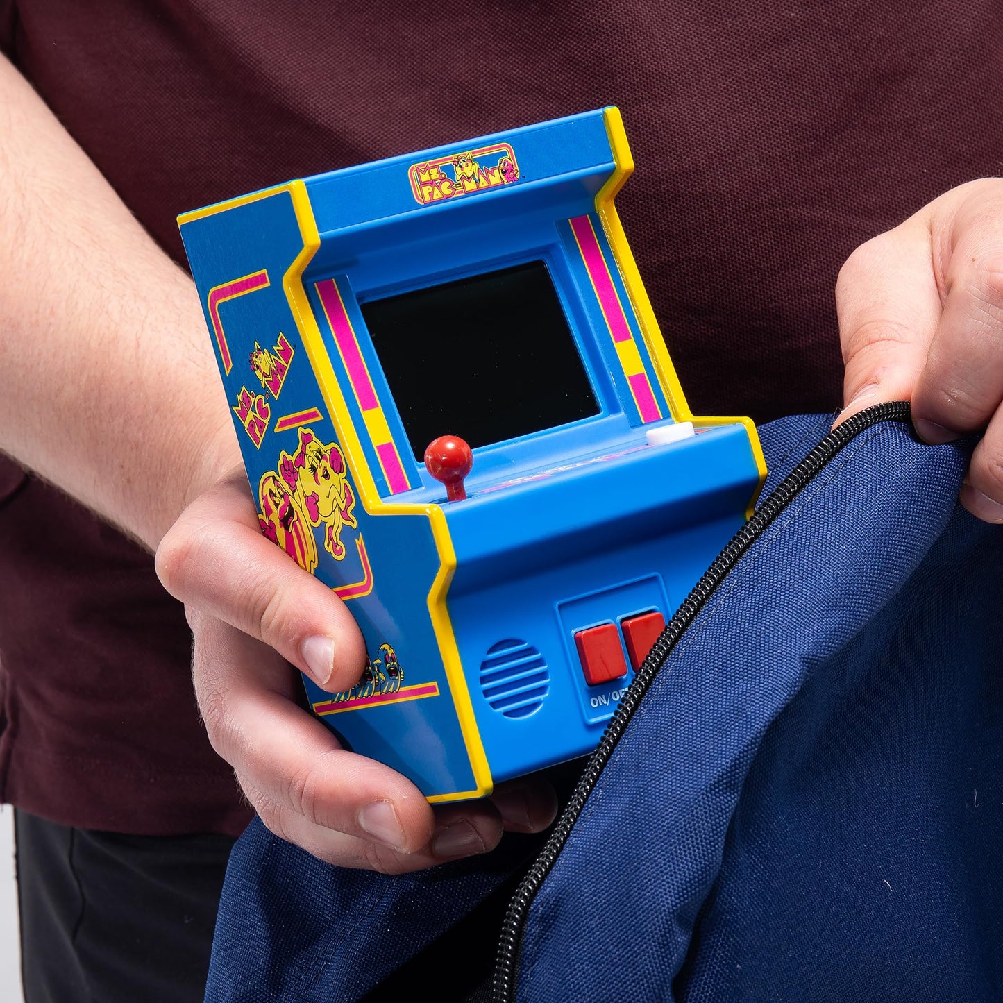 Arcade Classics Ms. Pac-Man - Retro Mini Arcade Game, Full Color Screen, Classic Handheld Electronic Game Console, 90s Toy, Great Gift for Kids 8+