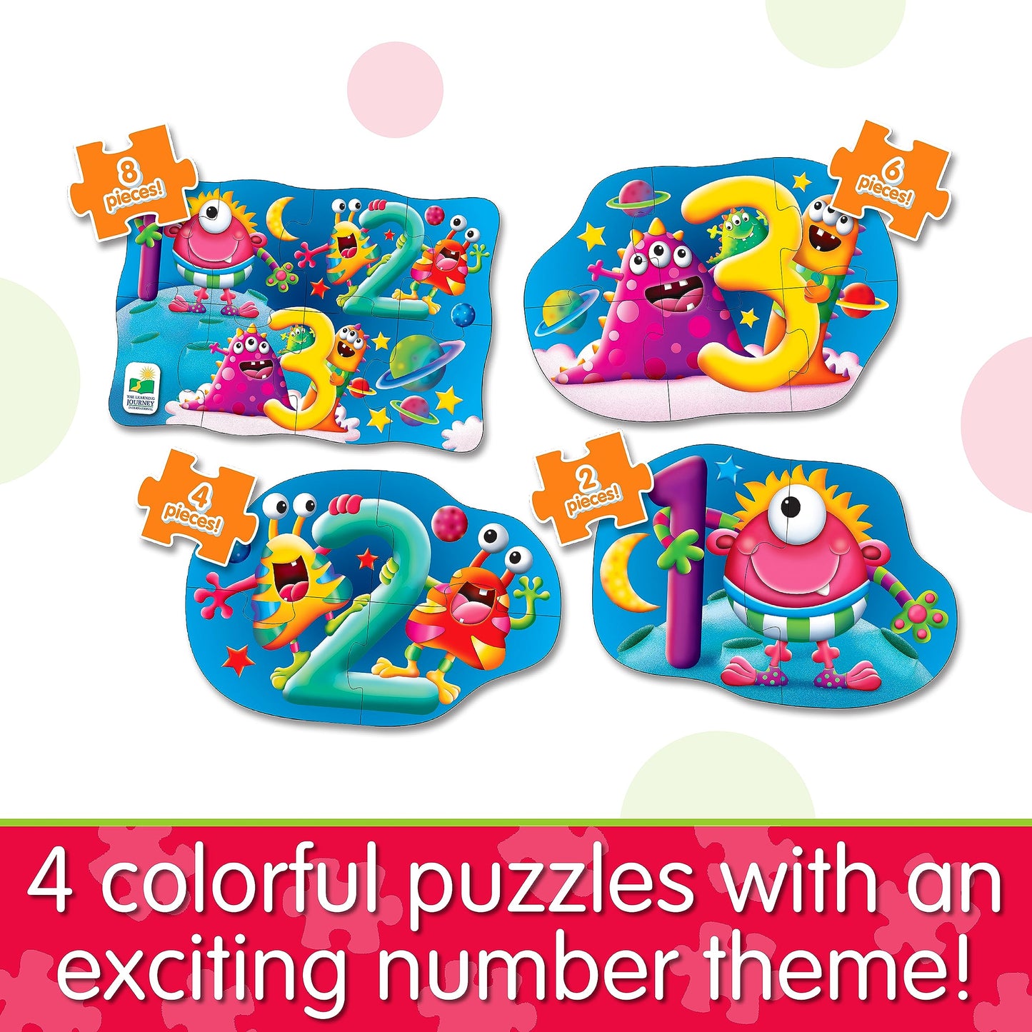 The Learning Journey My First 4-in-A-Box Puzzle - 123 - Puzzles for 2 Year Olds - STEM Educational Toddler Toys & Gifts for Boys & Girls Ages 2 and Up - Award Winning Puzzles