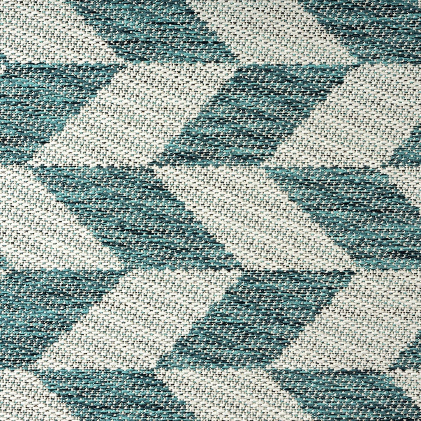 Nicole Miller New York Patio Country Calla Contemporary Herringbone Indoor/Outdoor Area Rug, Green/Cream, 6'6"x9'2"
