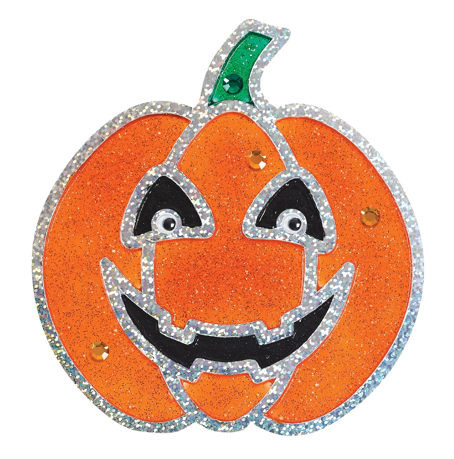 Creativity for Kids Halloween Window Art Kit | Create 7 Spooky Suncatchers with Paint, Rhinestones & Wiggly Eyes | DIY Craft Kit for Kids | Fun for Parties, Gifts & Seasonal Décor (Ages 6+)