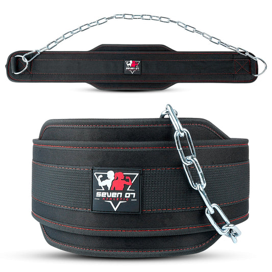 Dip Belt with 30" Stainless Steel Chain, 550-650 Lbs Weight Capacity, Neoprene Weight Lifting Belt, Perfect Weighted Belt for Pullups, Dips, Squats, Gym Workout & Crossfit Training