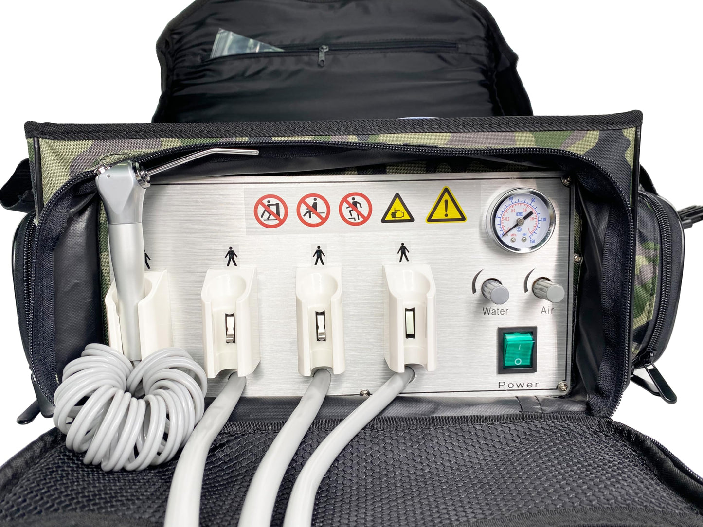 Portable Veterinary Dental Delivery Unit with Air Compressor and Suction System for Dental Veterinary Clinic, 4H