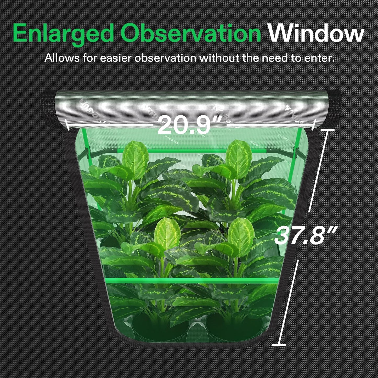 VIVOSUN P558 60"×60"×80" PRO Grow Tent, with Thick 1 inch Poles, Strengthened High Reflective Mylar Oxford Fabric, Extra Hanging Bars & High CFM Kit for Hydroponics Indoor Plant for AeroLight A200SE×3