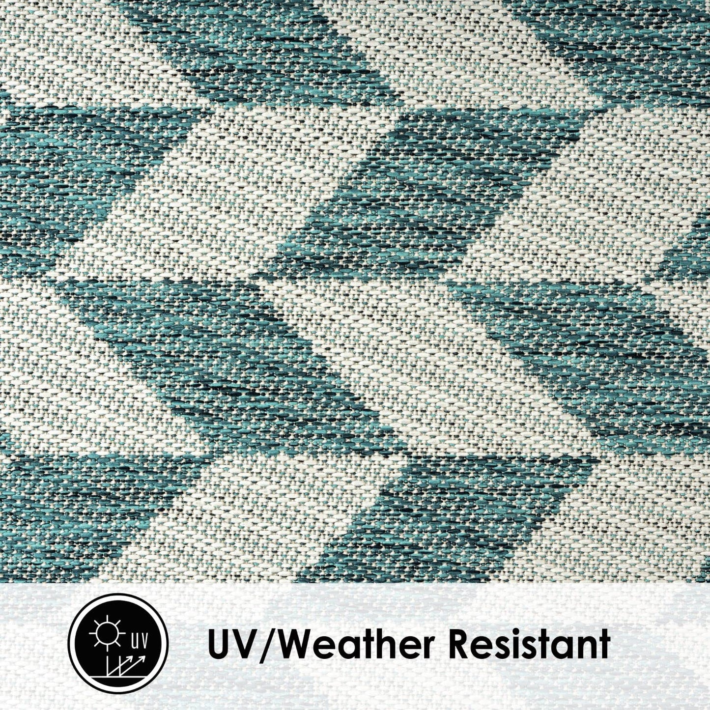 Nicole Miller New York Patio Country Calla Contemporary Herringbone Indoor/Outdoor Area Rug, Green/Cream, 6'6"x9'2"