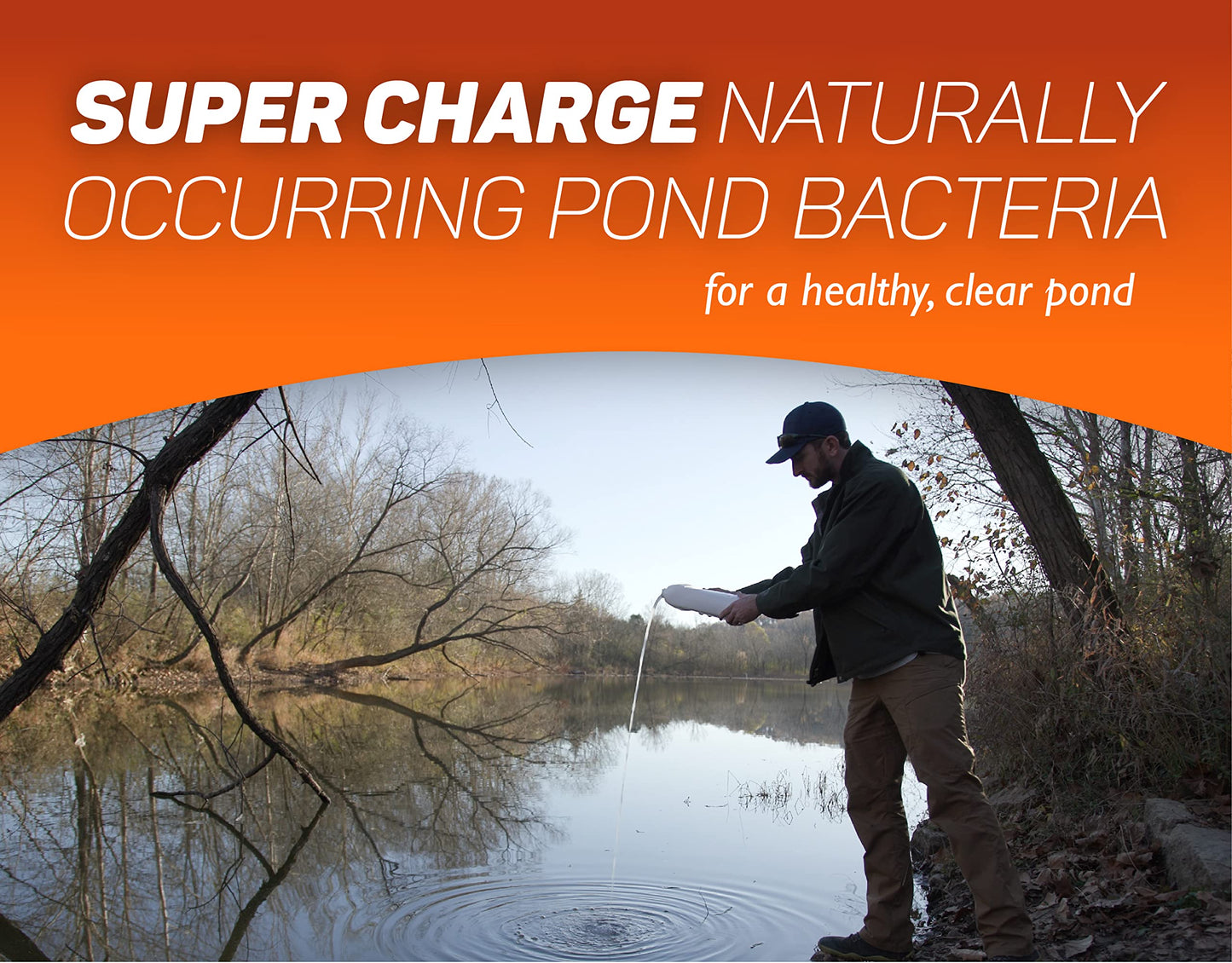Crystal Blue Natural Pond Cleaner - Muck and Sludge Remover, Safe for Koi - 1 Gallon