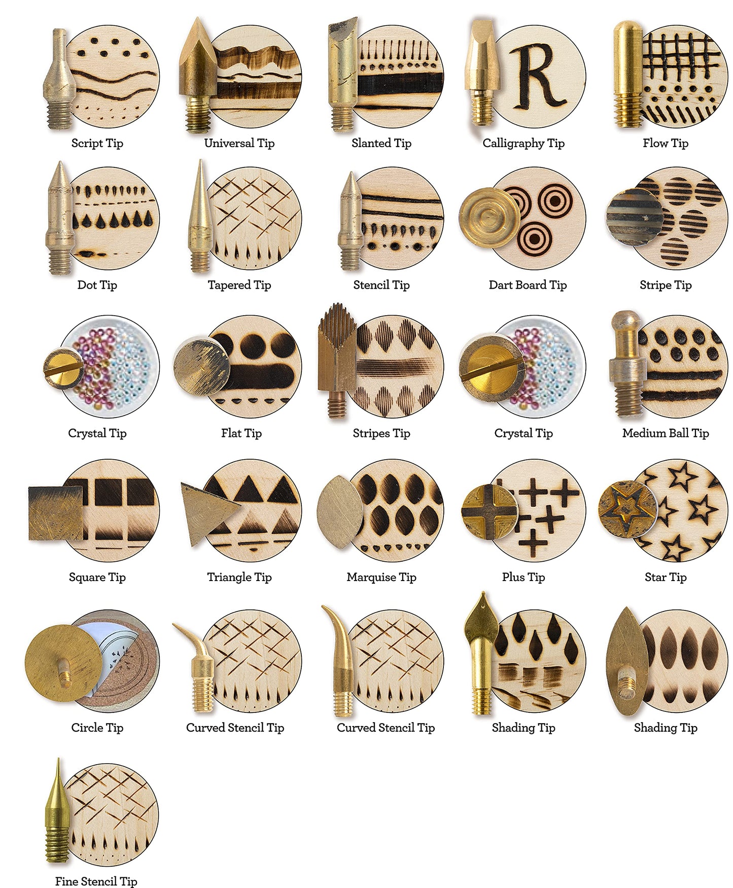 Wood Burning Kit, Set of 26 Art Supplies for Wood Burning Tool Kit, DIY Arts and Crafts, Wood Burning Kit for Adults, Great for Pattern Making, Shading and Texture, By Plaid Enterprises, 11879
