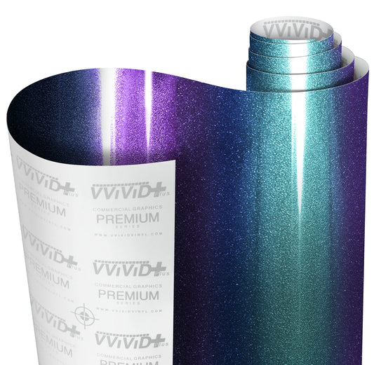 VViViD+ Gloss Metallic Chameleon Blue to Purple Color-Shift (100ft x 5ft) with Air Release