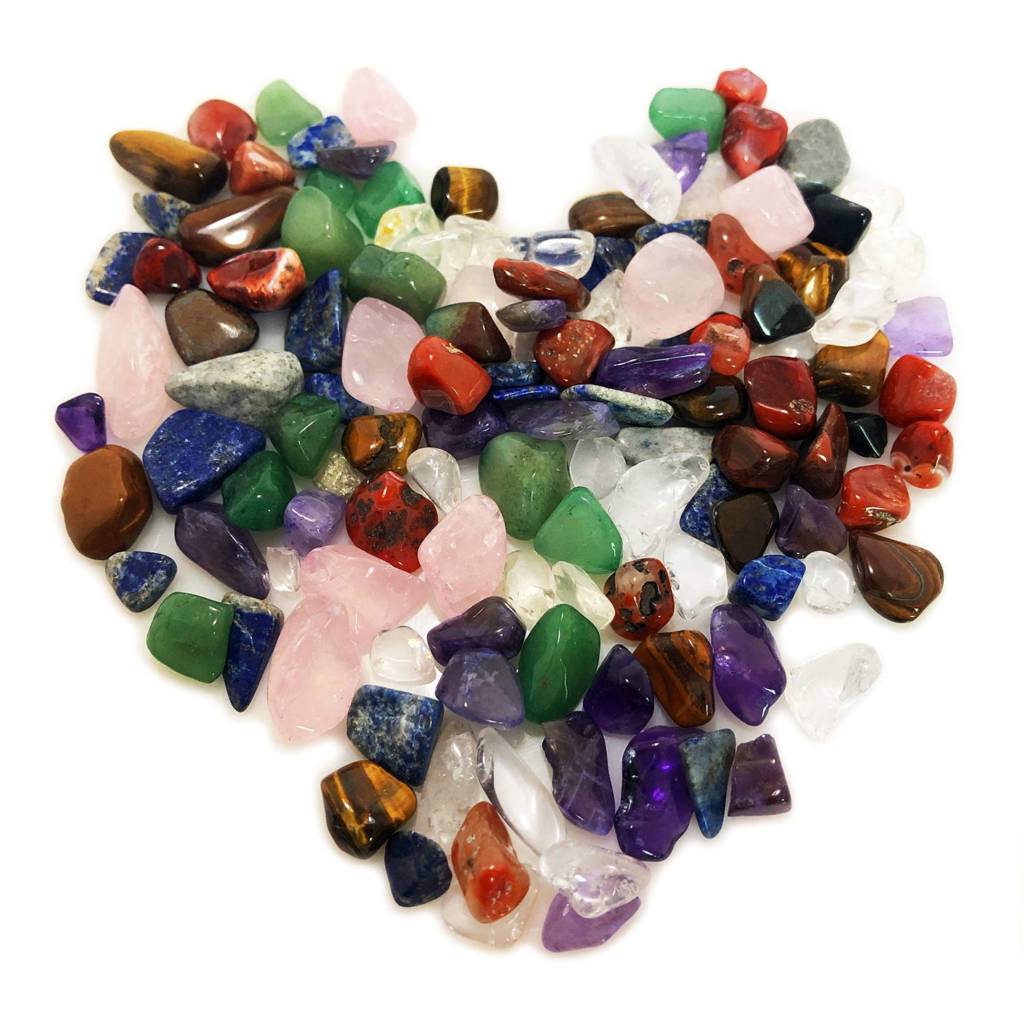 Mina Heal Chakra Stones Collection, Tumbled and Well Polished Healing Crystals/Gemstones (160 g (0.35 lb) Chakra Stones Size 15-25mm)