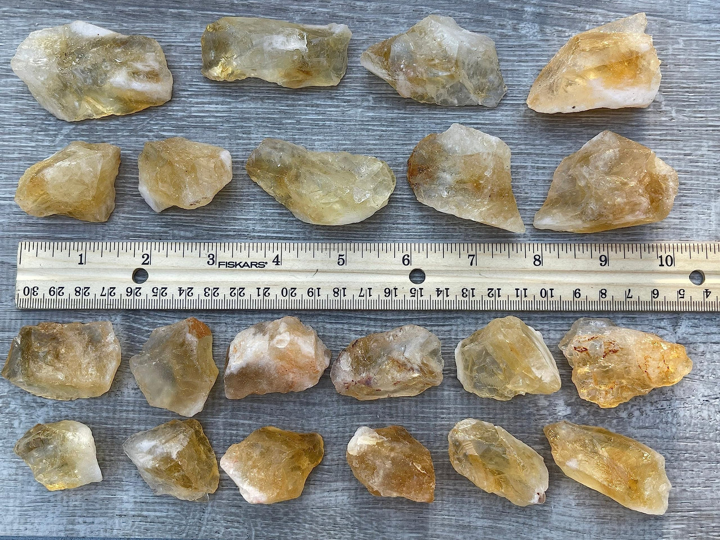 GAF TREASURES 3 Pcs Raw Citrine Crystals, Natural Citrine Stone, Natural Rough Citrine Crystals, Citrine Rough, Citrine Healing Crystals (Citrine)