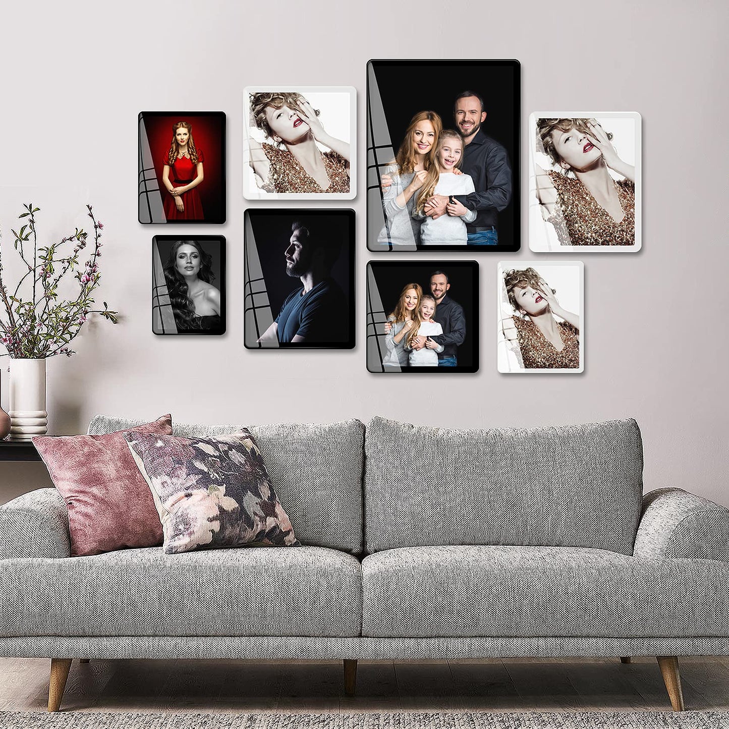 Bluesun 8x10 Picture Frame Black Standing can be Vertical and Horizontal - Real Glass Frames, Cool 8×10 Photo Frame, Wall Frames Gifts for Men Boyfriend Dad Boss and Loved Ones(8x10, Black)