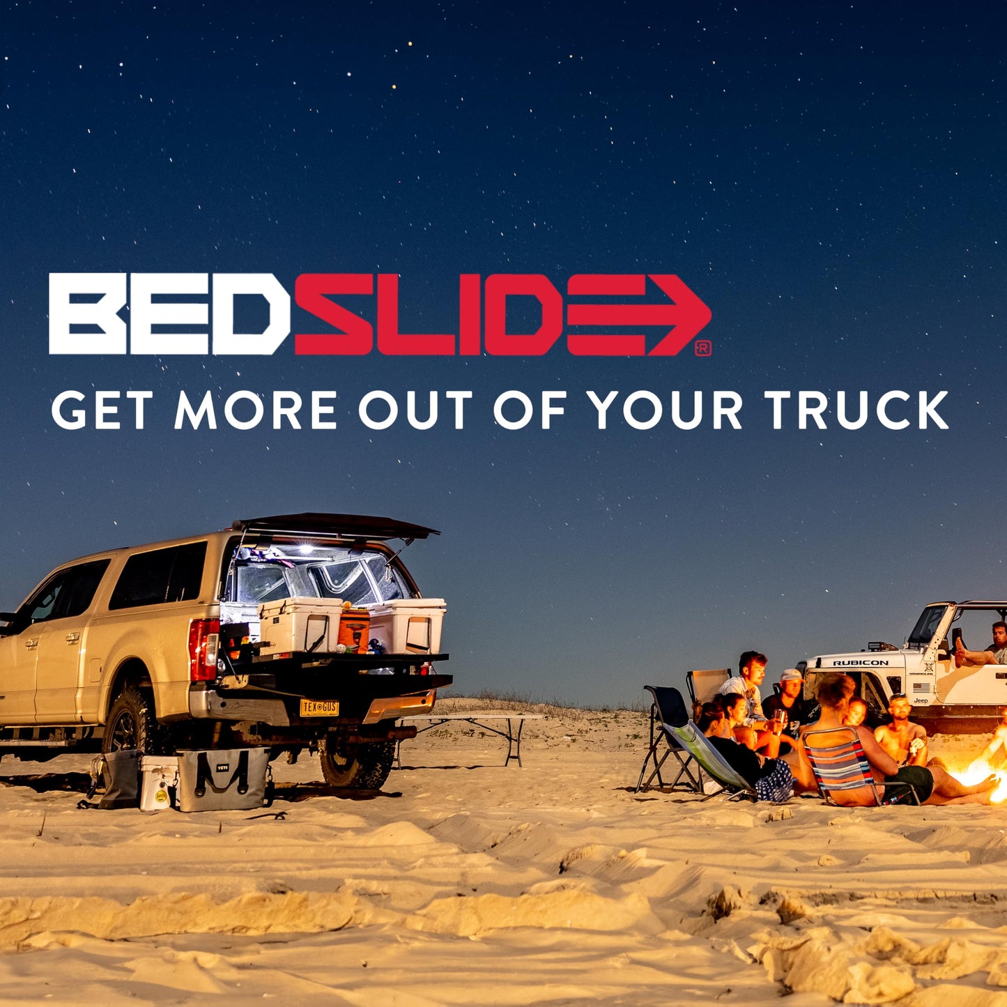 BEDSLIDE Classic (58" X 39") | 10-5839-CLB | Durable Sliding Truck Bed Cargo Organizer | Made in The USA, 1,000 lb Capacity (Black))