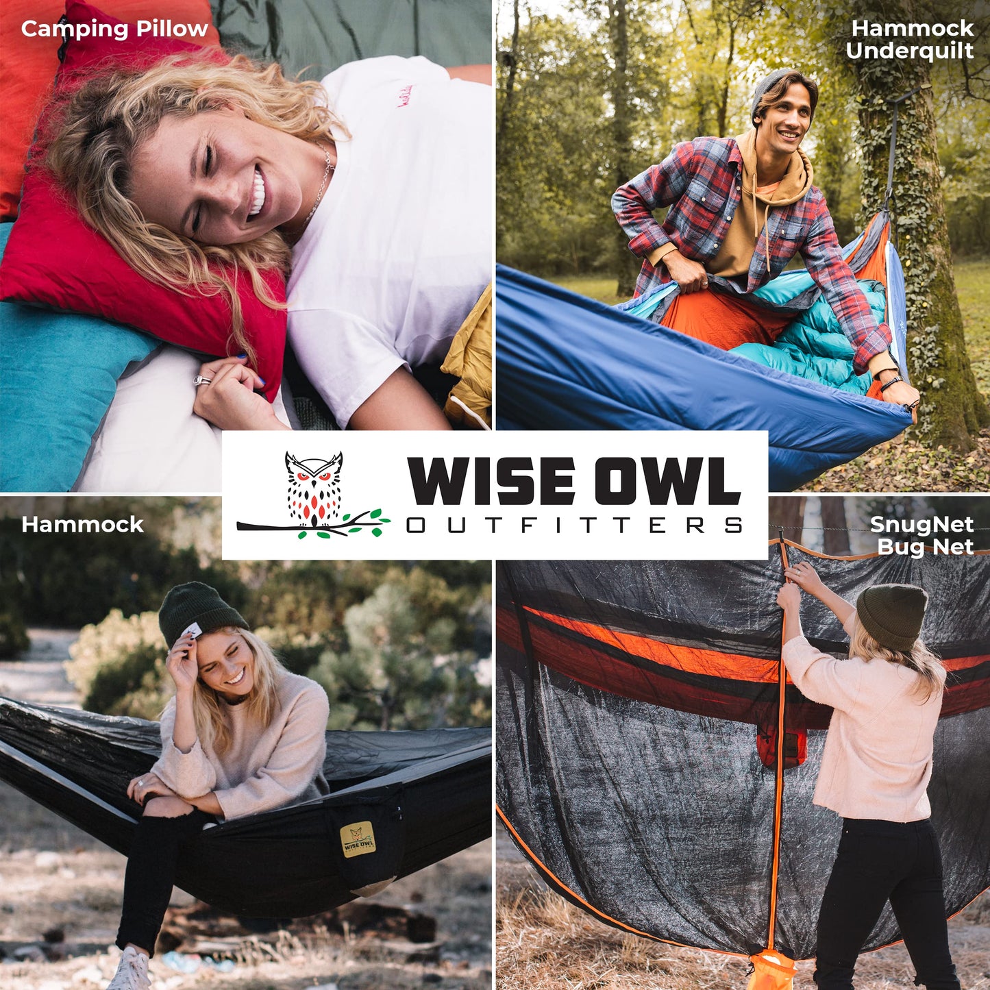 Wise Owl Outfitters Hammock for Camping Single Hammocks Gear for The Outdoors Backpacking Survival or Travel - Portable Lightweight Parachute Nylon SO Charcoal Rose