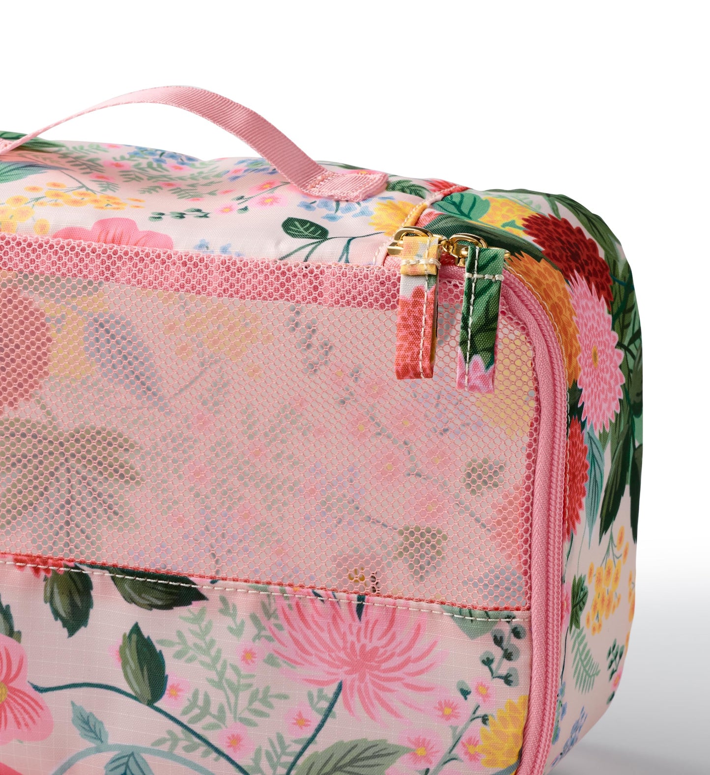 RIFLE PAPER CO. Dahlia Floral Print Travel Packing Cubes Small, Medium, Large + Laundry Bag, Essential 4-Piece Luggage Organizer Set for Effortless Packing, Suitcase Storage & Stylish Vacation Travel