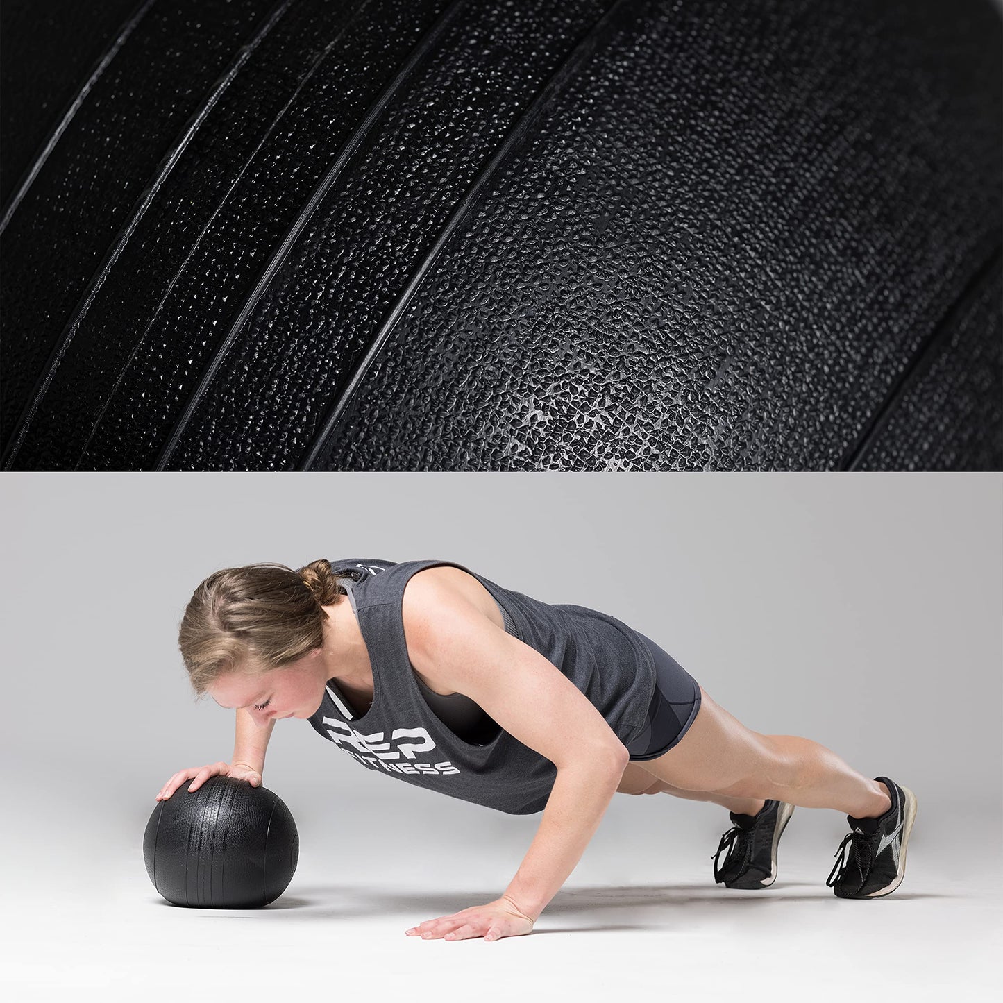 REP Weighted Slam Balls | 5 lb | Exercise and Fitness Balls for Strength Training, Soft Rubber Grip, Non-Bounce Medicine Ball | Crossfit, Home Gym, Fitness, and Core Workouts | Black