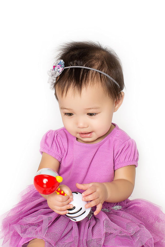 SmartNoggin NogginStik Light-up Developmental Rattle - Color Changing, Textured for Grasping, Mirror & Rattle Sound - Sensory Toy for Babies, Ages 0-12 Months