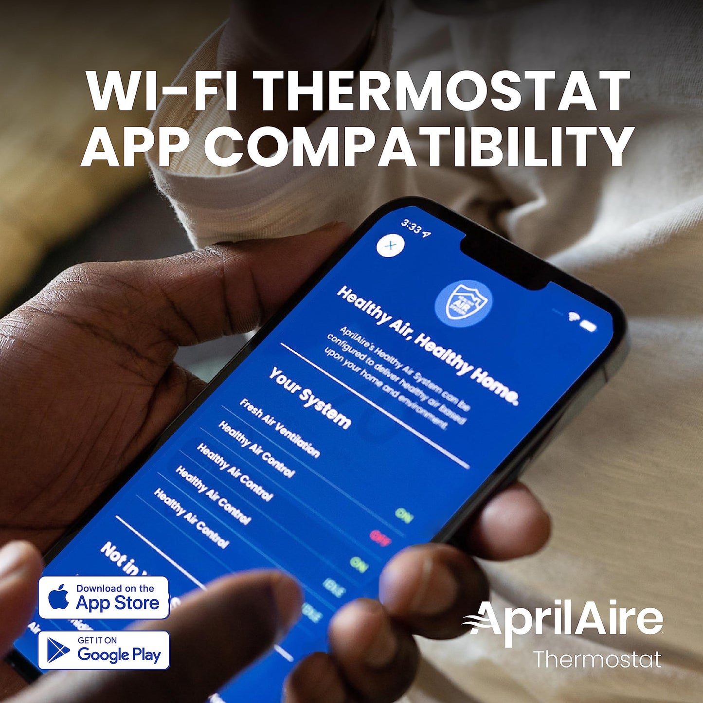 AprilAire S86WMUPR Wi-Fi Programmable Thermostat, Multi-Stage Universal with IAQ Control, 2H/2C Heat/Cool Stages or 4H/2C Heat Pump Stages
