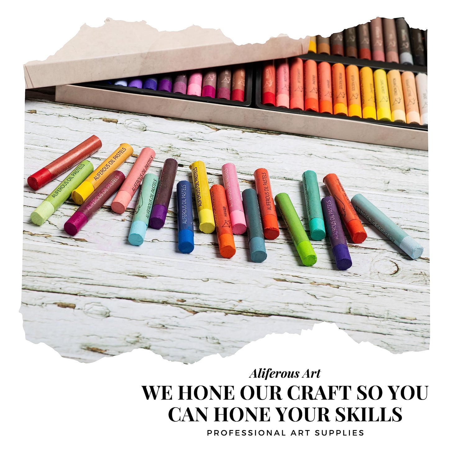 Aliferous Art Oil Pastels - 48 Colors soft pastels for artists - oil pastel set - pastels art set - portfolio oil pastels professional - pastels art supplies for kids - pastel kit