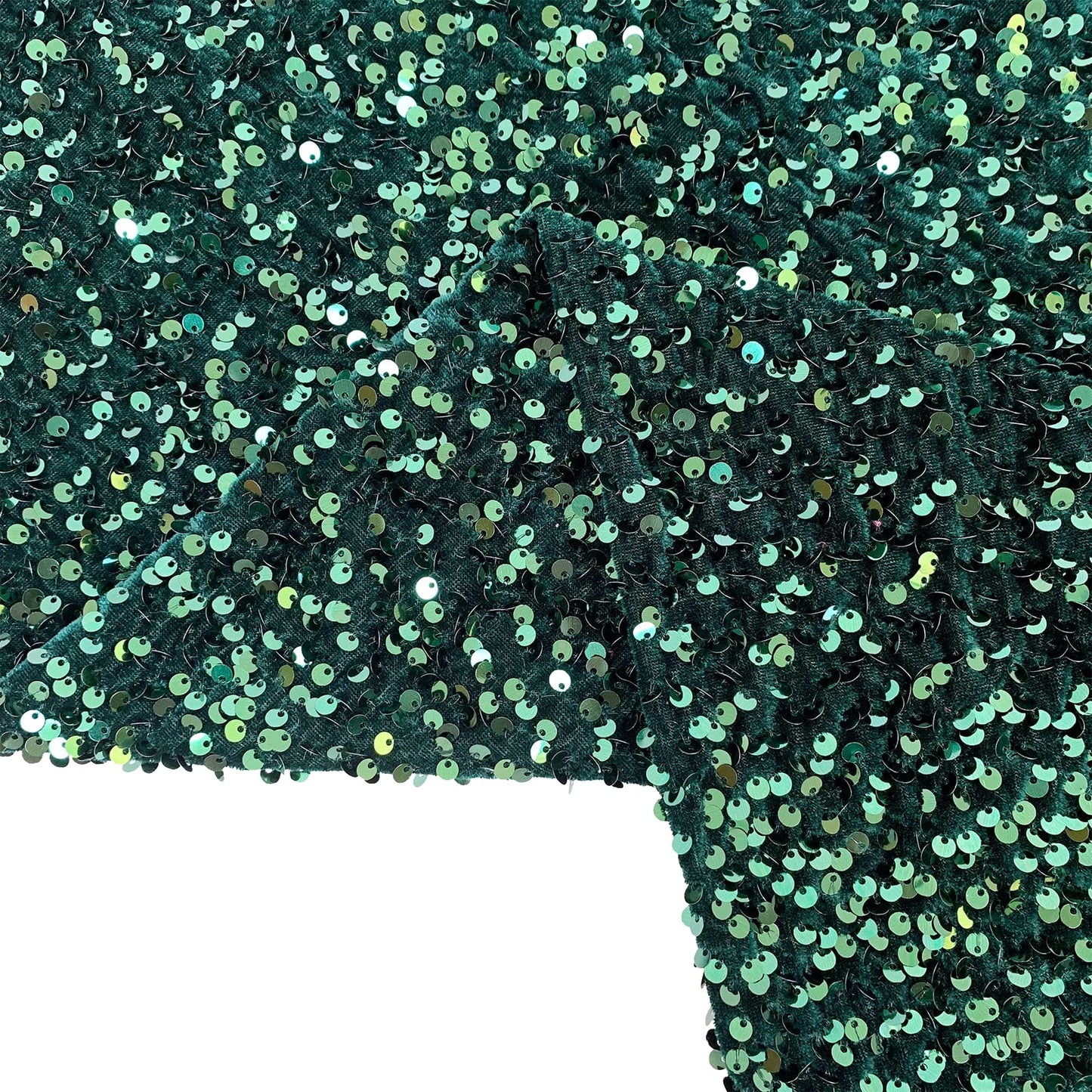 Emerald Green Sequin Fabric by The Yard Soft Velvet Fabric Glitter Upholstery Fabric Velvet Sequins Fabrics for Crafts Sparkle Material Dress Fabric Sequin Cloth Sewing Fabric for Christmas Costumes