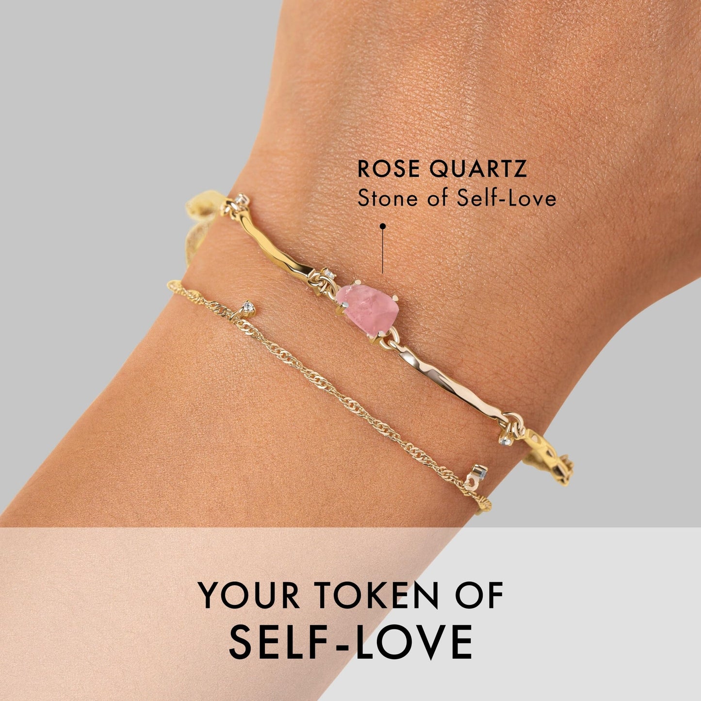 Moon Magic Moonstone Bracelet for Women | Black Obsidian, Rose Quartz Bracelet/Real 925 Sterling Silver | 18k Rose & Yellow Gold Rainbow Genuine Moonstone Jewelry for women | June Birthstone Bracelet