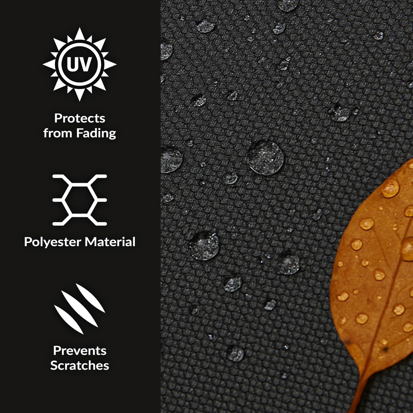Sunnydaze 58-Inch Fire Pit Cover Round - Outdoor Fire Pit Cover - Weather-Resistant PVC with Drawstring Closure - Durable Protection for All Seasons - Black
