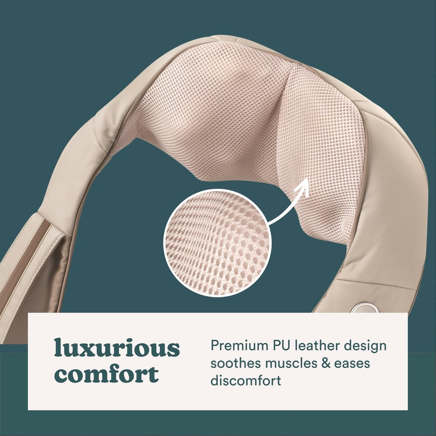 HoMedics Shiatsu Deluxe Neck & Shoulder Massager with Heat | Shiatsu Massager, 3 Speeds, Changes Direction | Muscle Kneading for Neck, Shoulders, Back, & Legs, Portable, Convenient Straps | Thera-P